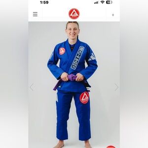 Adidas Blue Martial Arts Gi with Patches